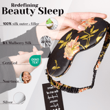 Wild Rose Pure Silk Sleep Mask - NOCHKA
