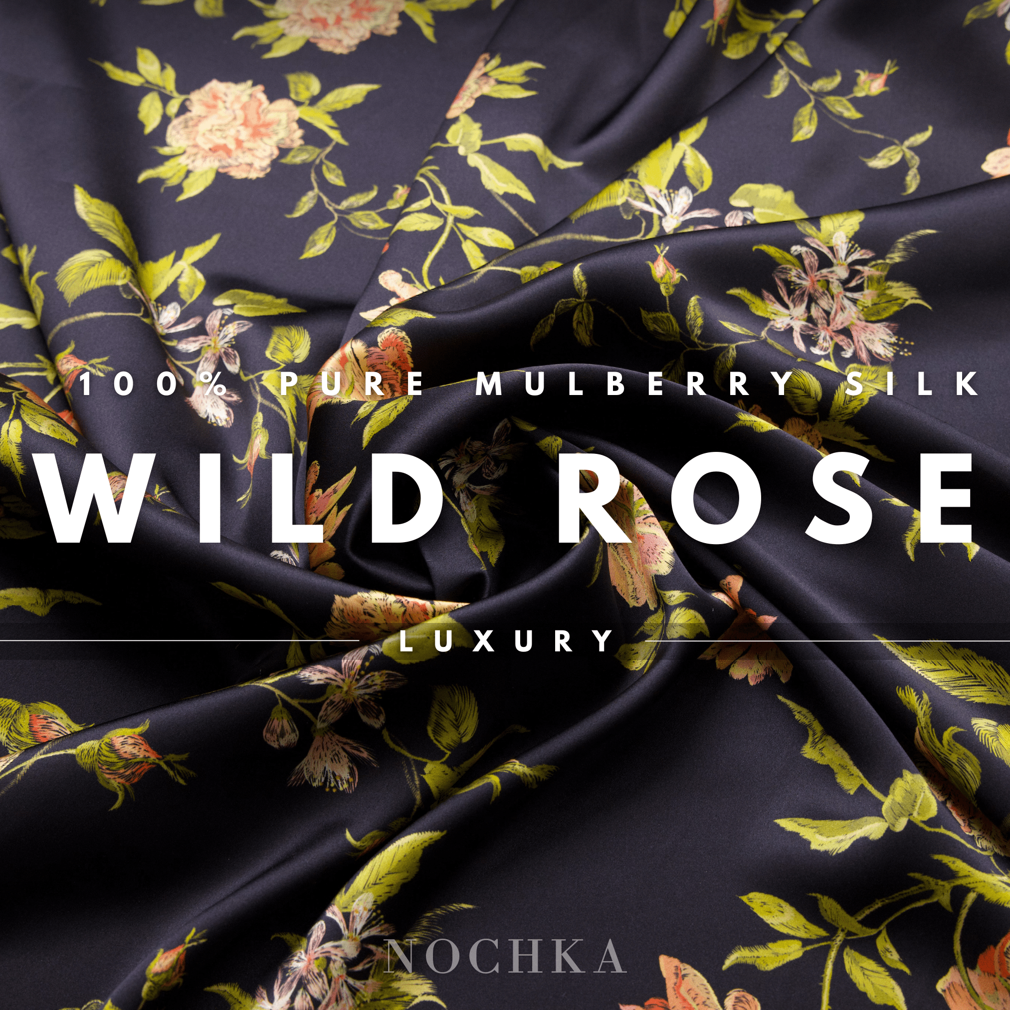 Wild Rose Ultra - Skinny Silk Scrunchies (Set of 5) - NOCHKA
