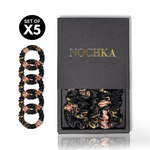 Wild Rose Ultra - Skinny Silk Scrunchies (Set of 5) - NOCHKA
