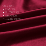 Wine Red 100% Pure Mulberry Silk Fabric 19mm Cut - to - Size Silk Fabric - NOCHKA
