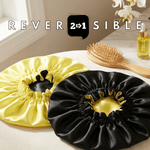 Yellow & Black Pure Mulberry Silk Bonnet – Reversible & Durable - NOCHKA
